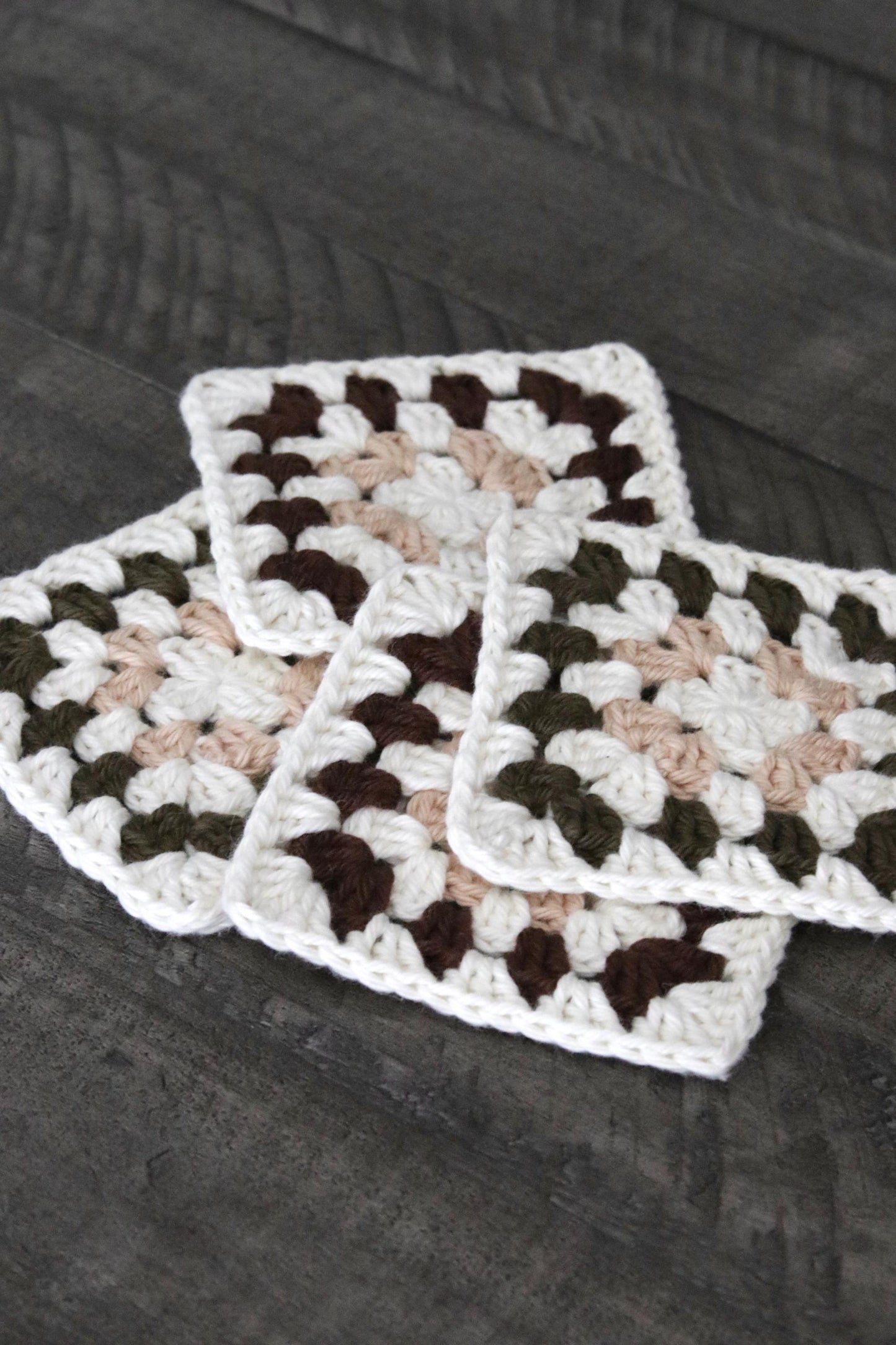 Crochet Granny Square Coasters