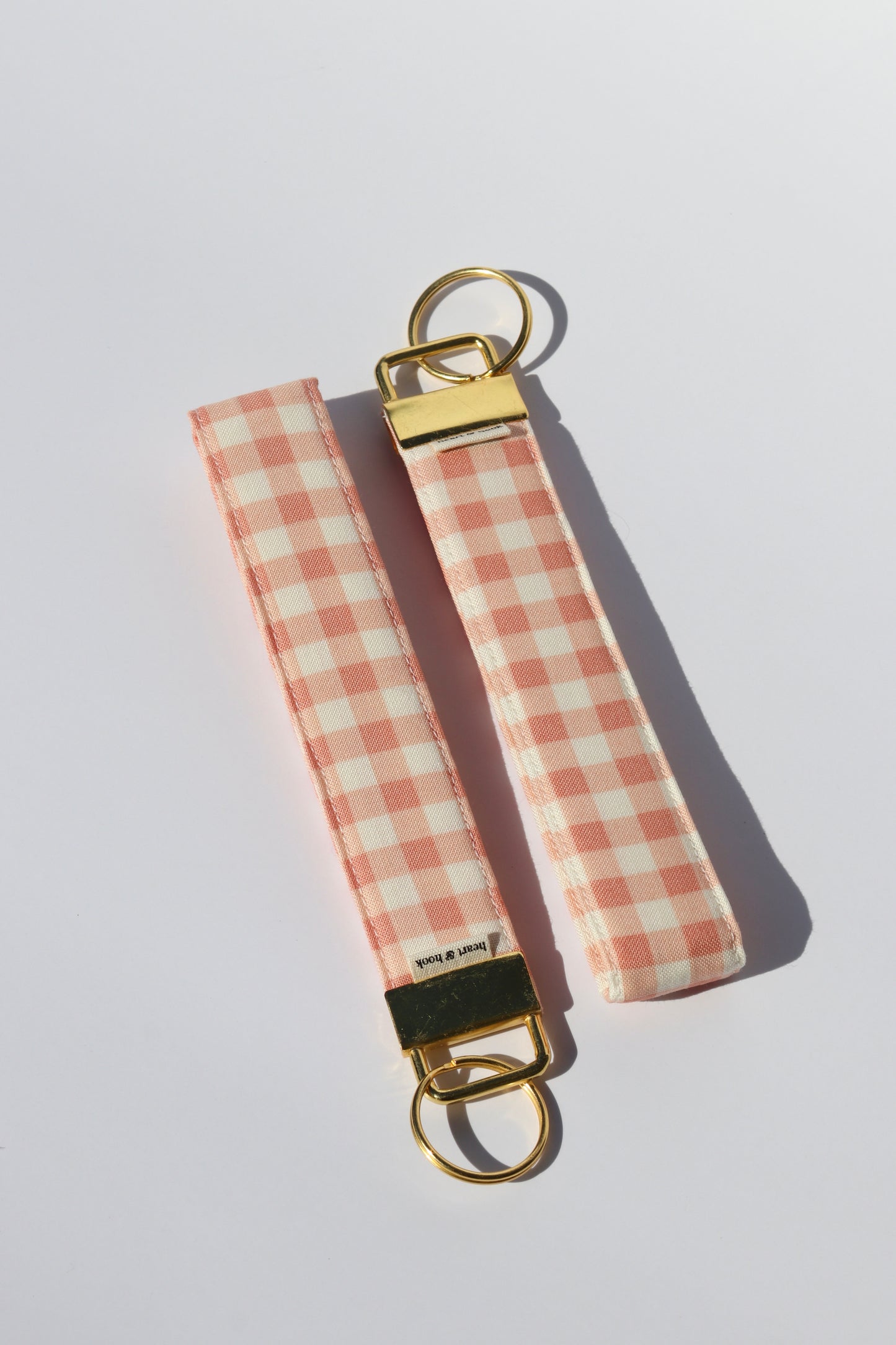 Dusty Pink Gingham Wristlet