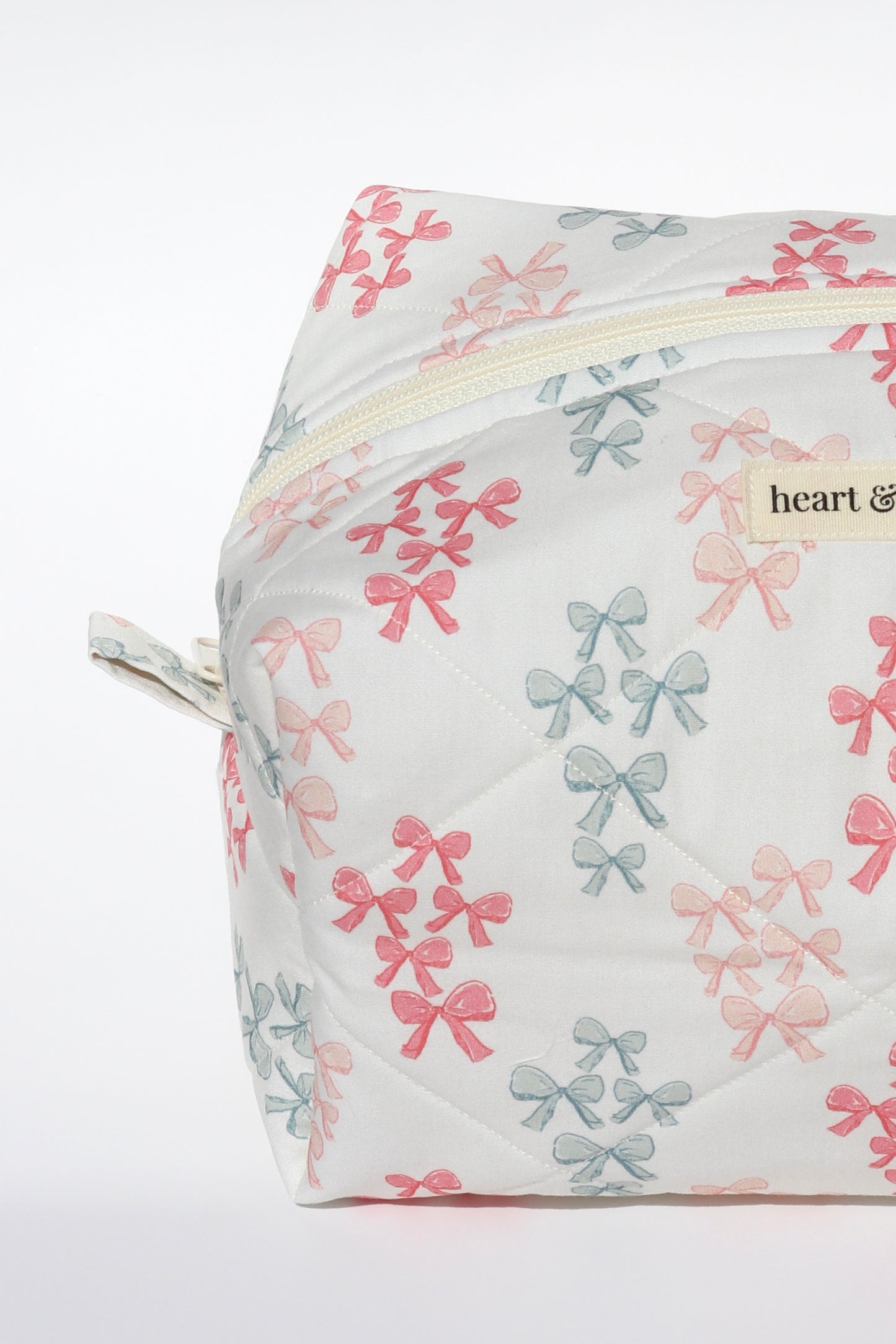 Blush & Blue Bows Makeup Bag