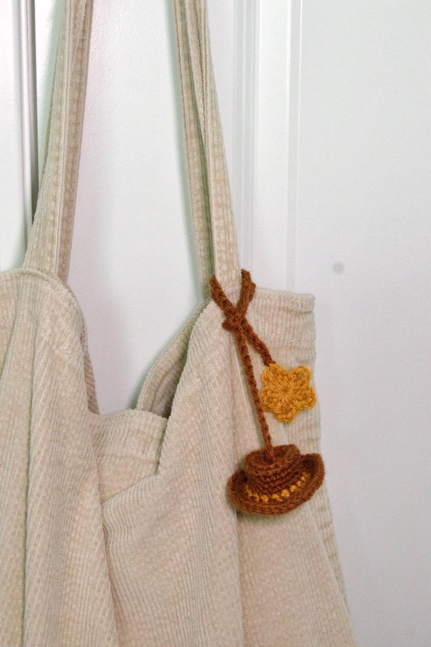Crochet Cowboy Hat & Star “cowboy like me” Car Charm