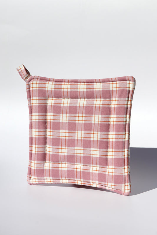 Plum Plaid Potholder