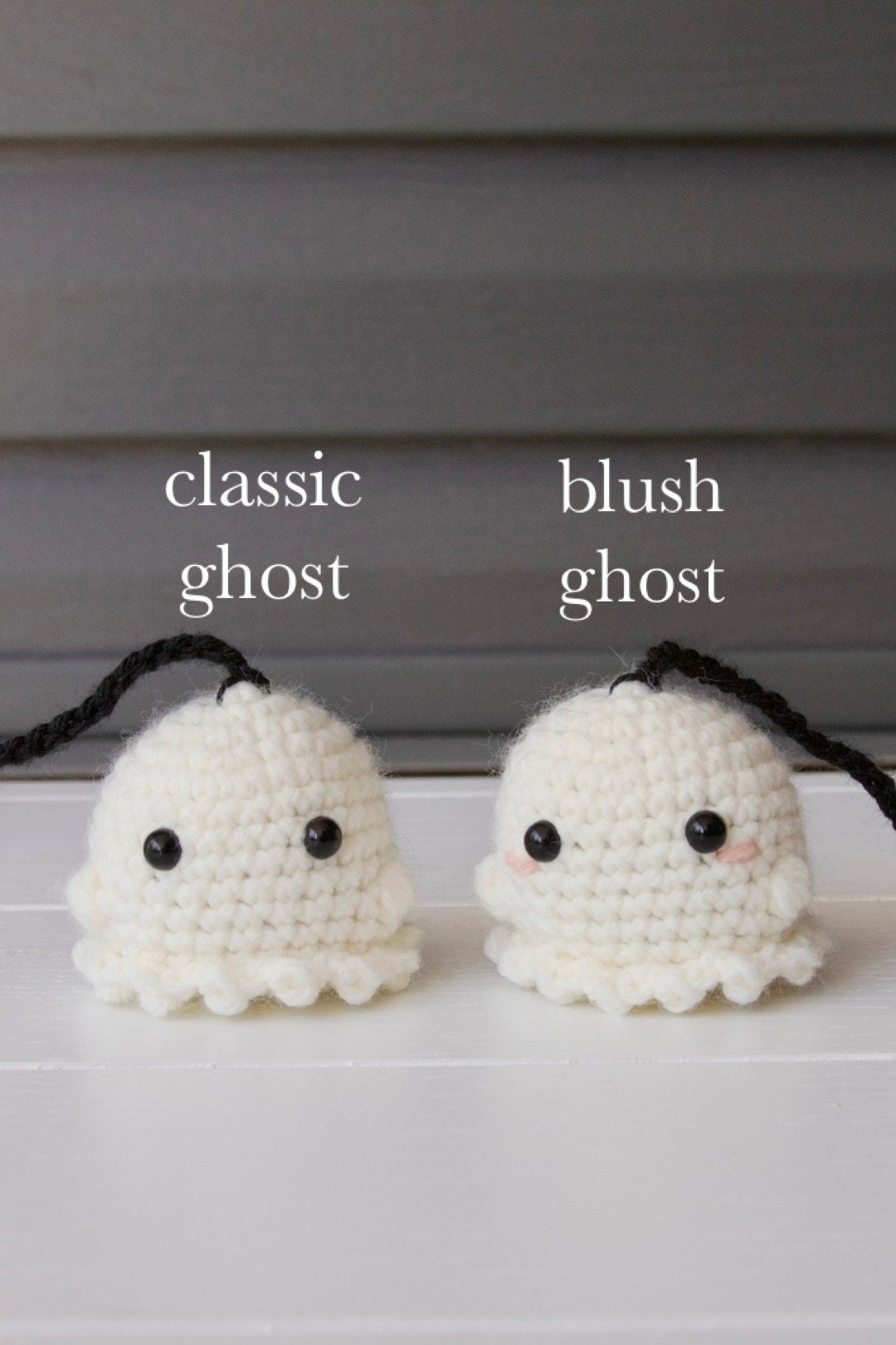 Crochet Pink Pumpkin & Ghost Car Charm