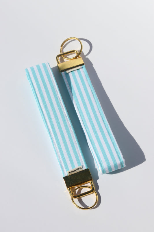 Seafoam Stripe Wristlet