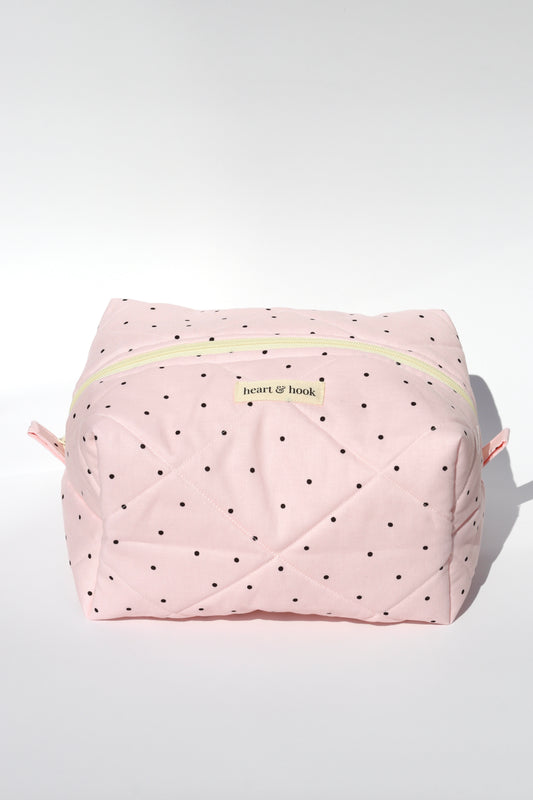 Polka Pink Makeup Bag