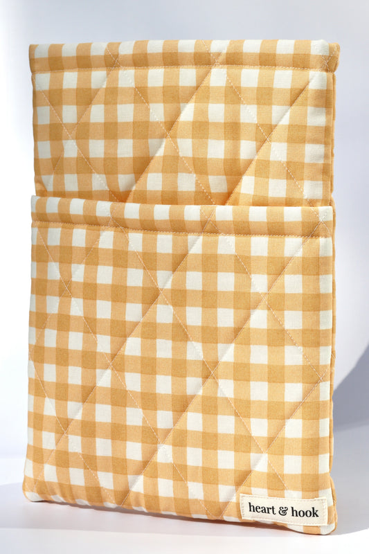 Honey Gingham E-Reader / Book Sleeve