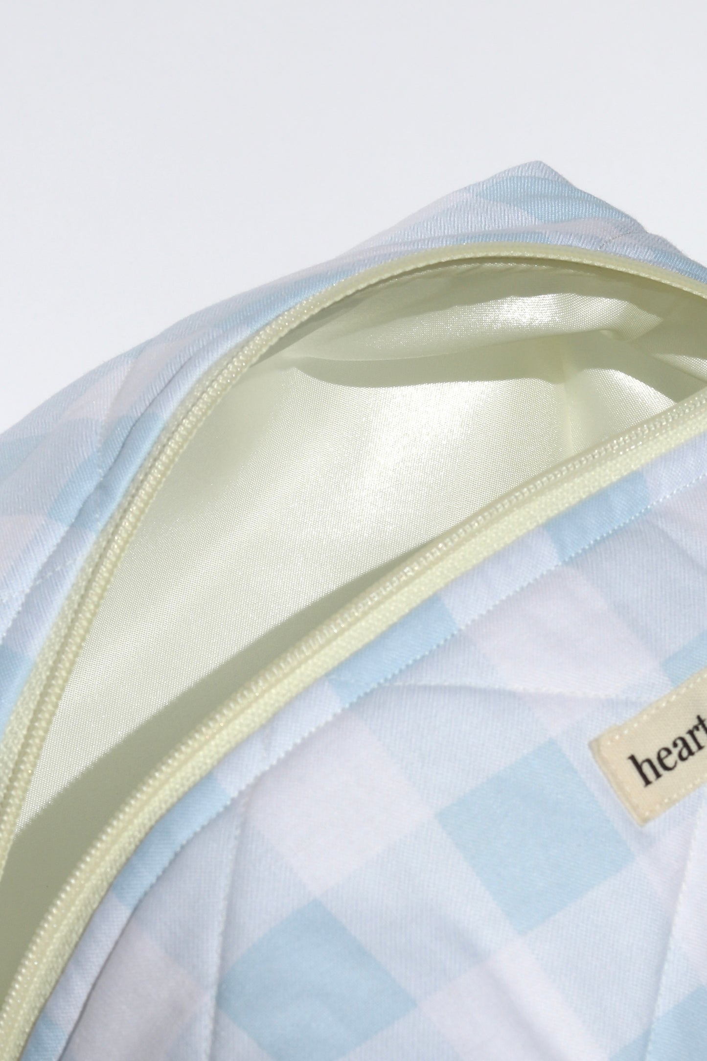 Blue Gingham Makeup Bag