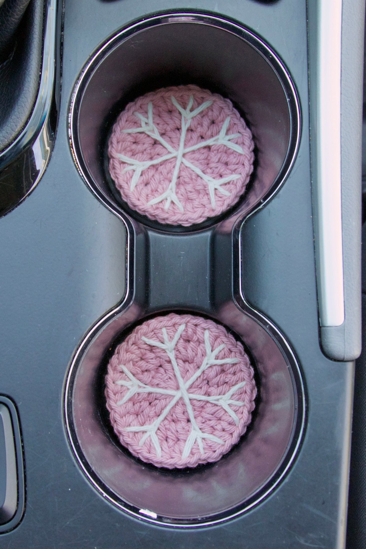Crochet Snowflake Car Coasters