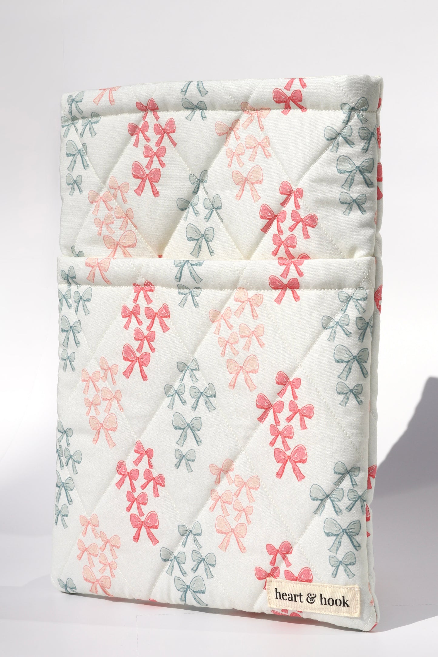 Blush & Blue Bows Book Sleeve