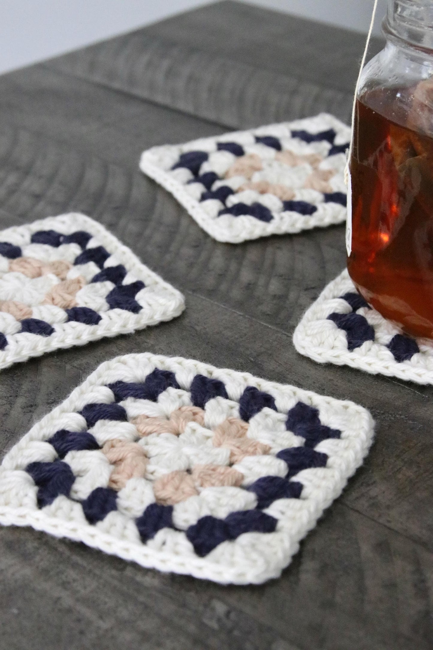 Crochet Granny Square Coasters