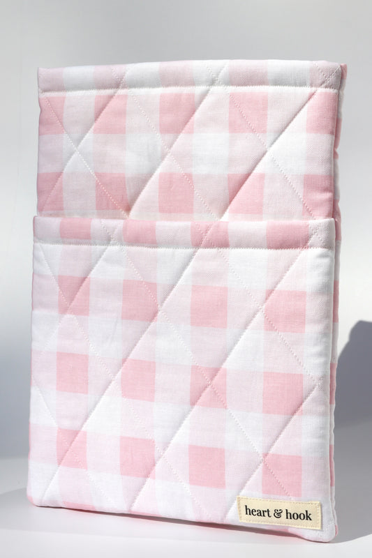 Pink Gingham E-Reader / Book Sleeve