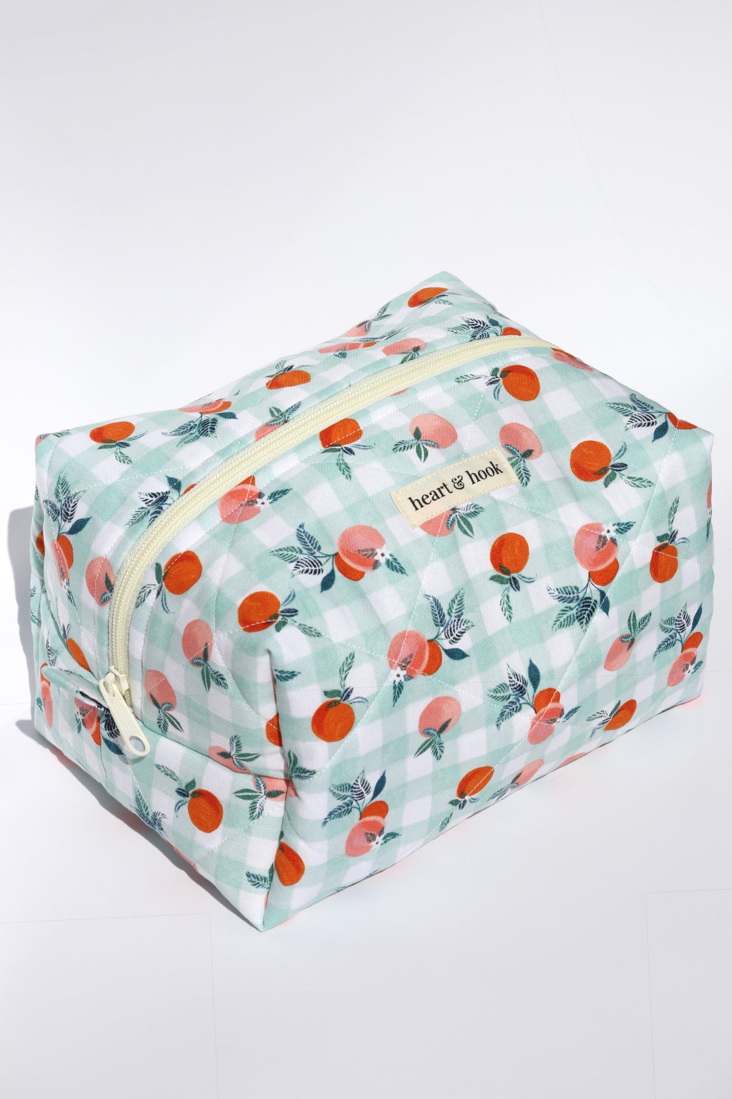 Peach Picnic Makeup Bag
