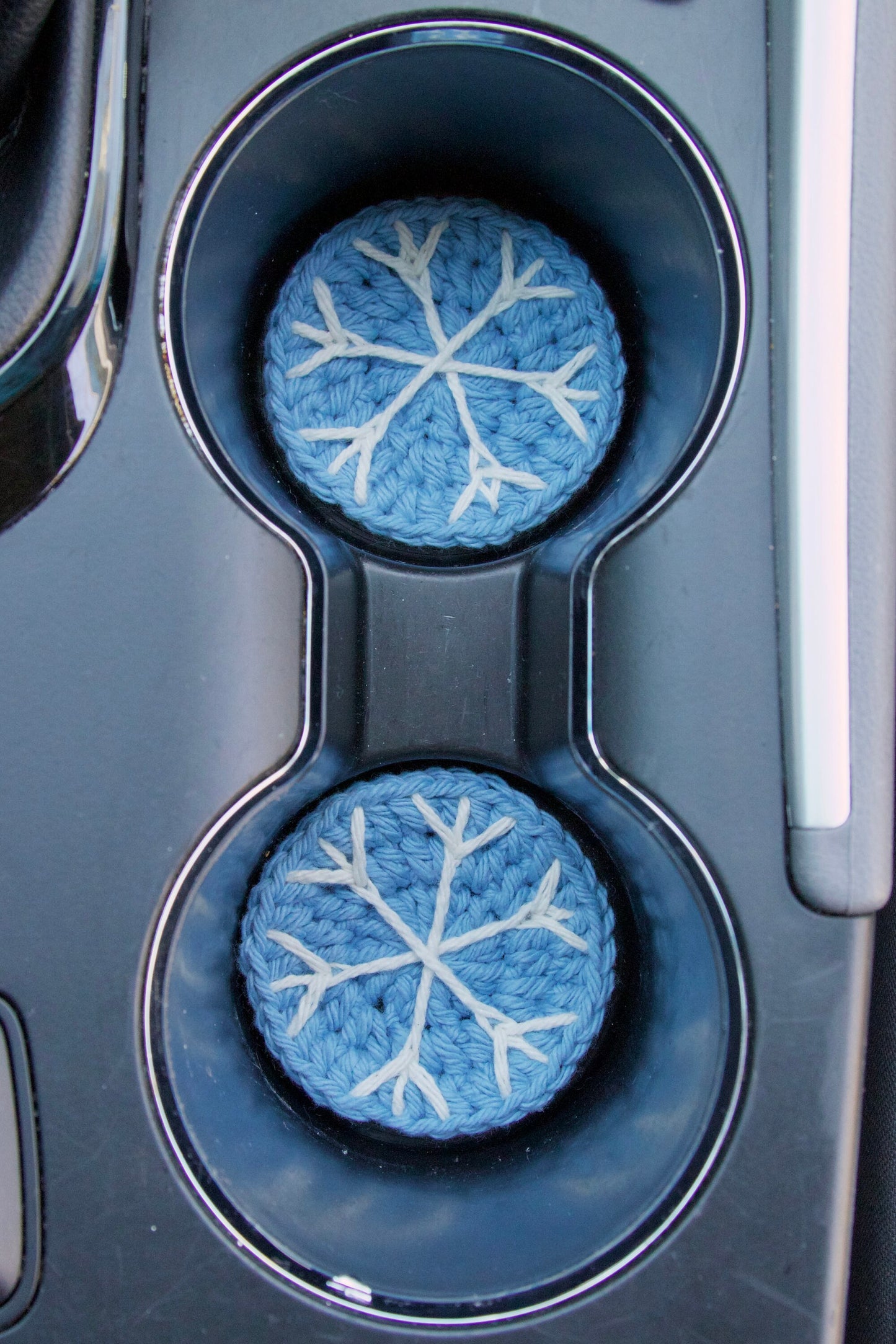 Crochet Snowflake Car Coasters