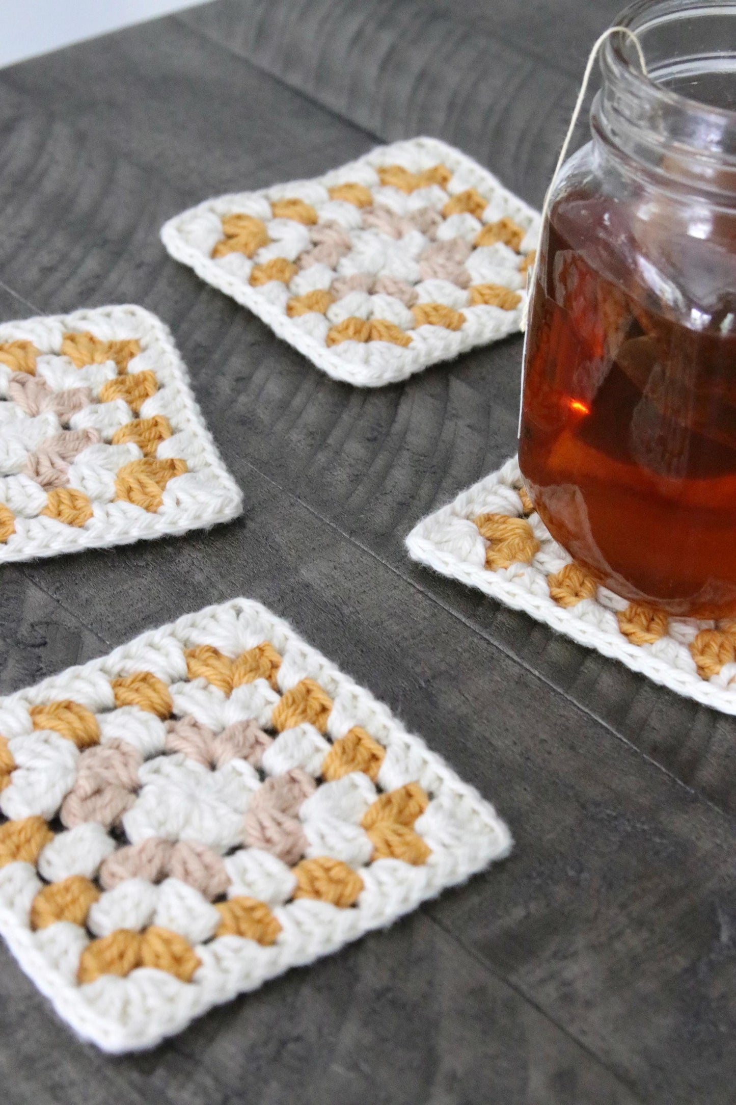 Crochet Granny Square Coasters