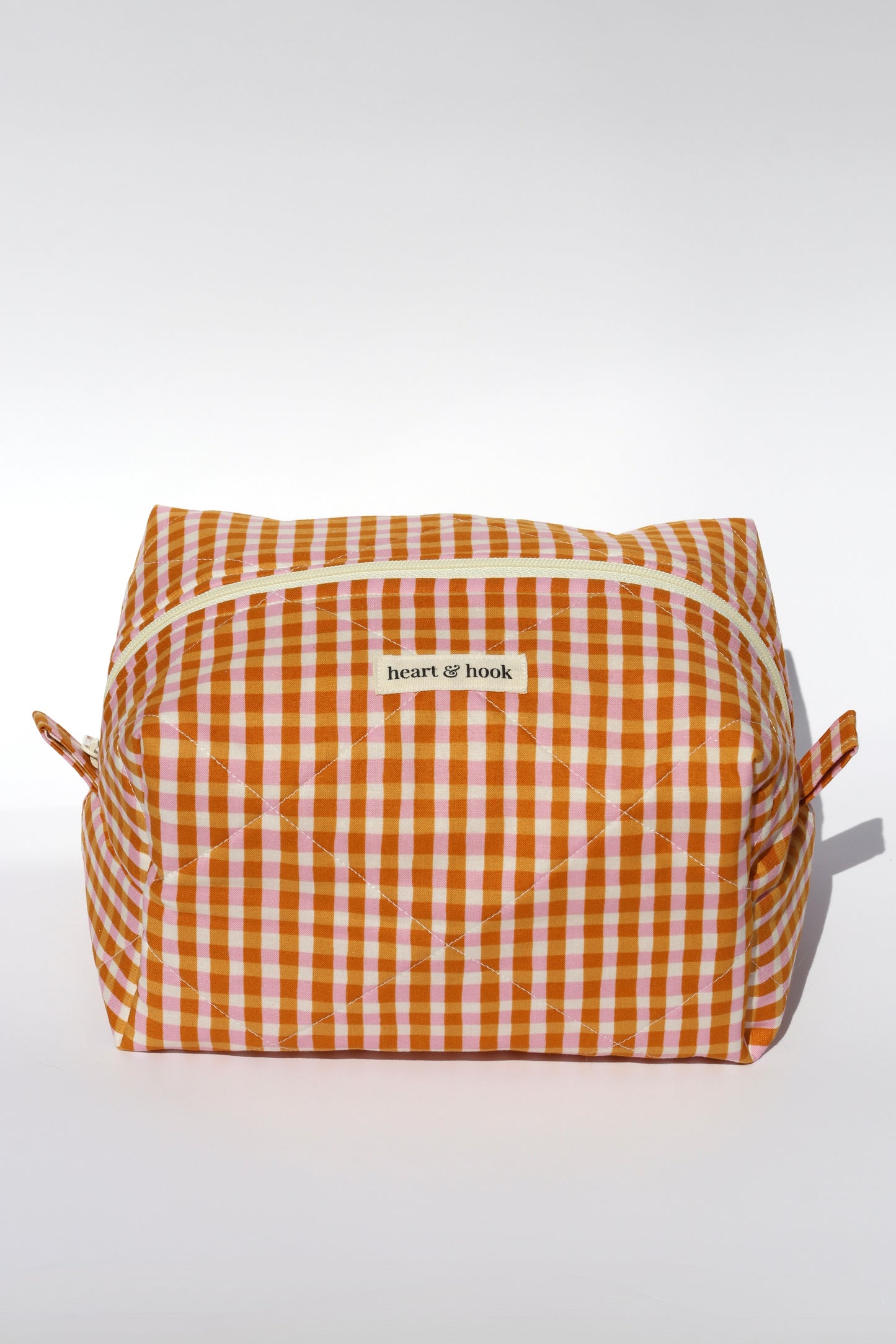 Colorblock Check Makeup Bag