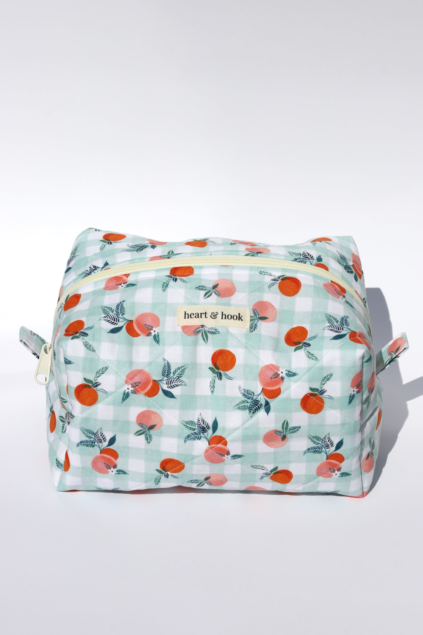 Peach Picnic Makeup Bag