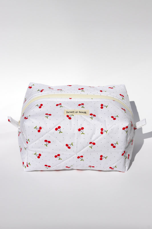 Cherry Dots Makeup Bag