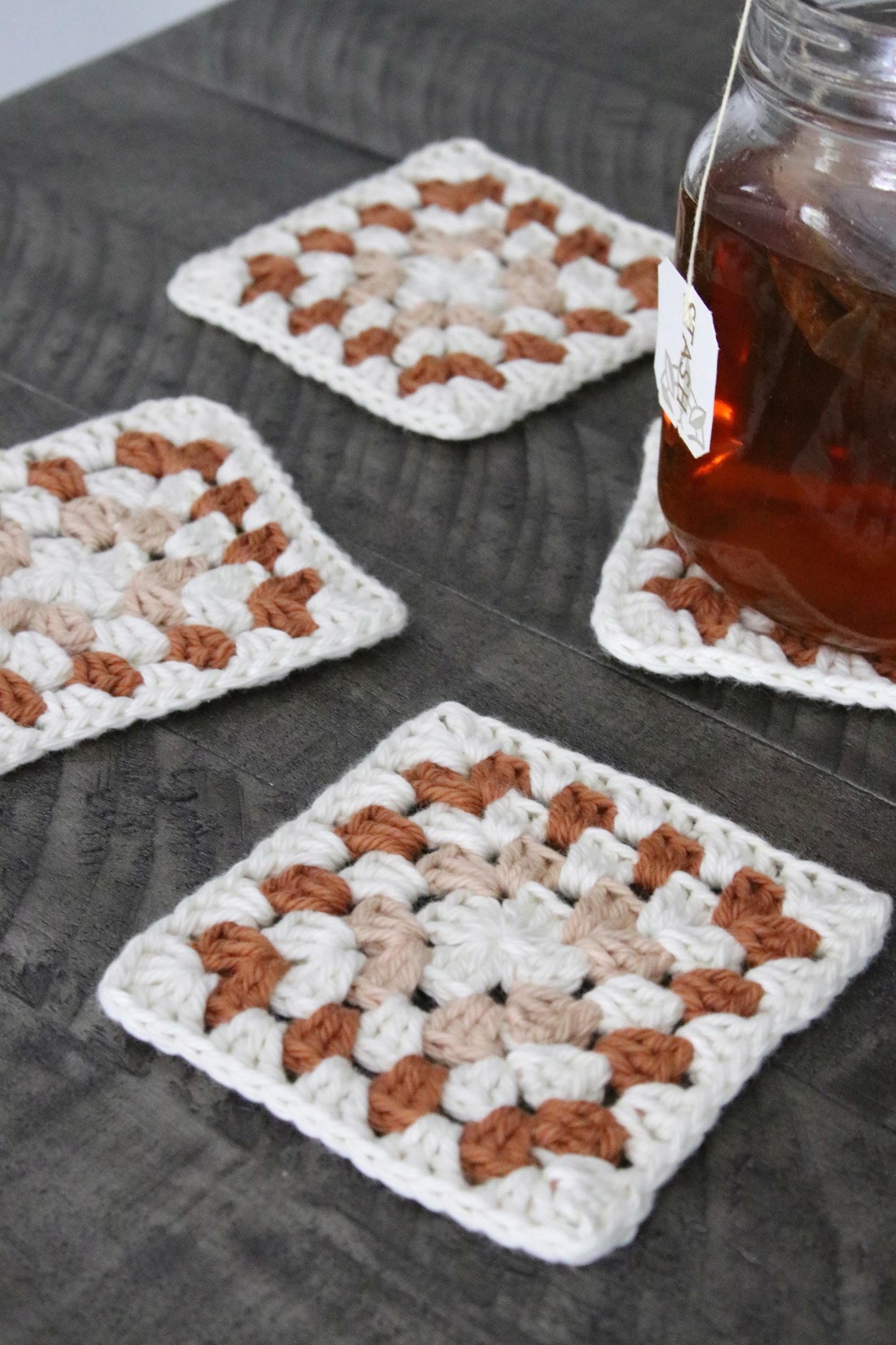 Crochet Granny Square Coasters