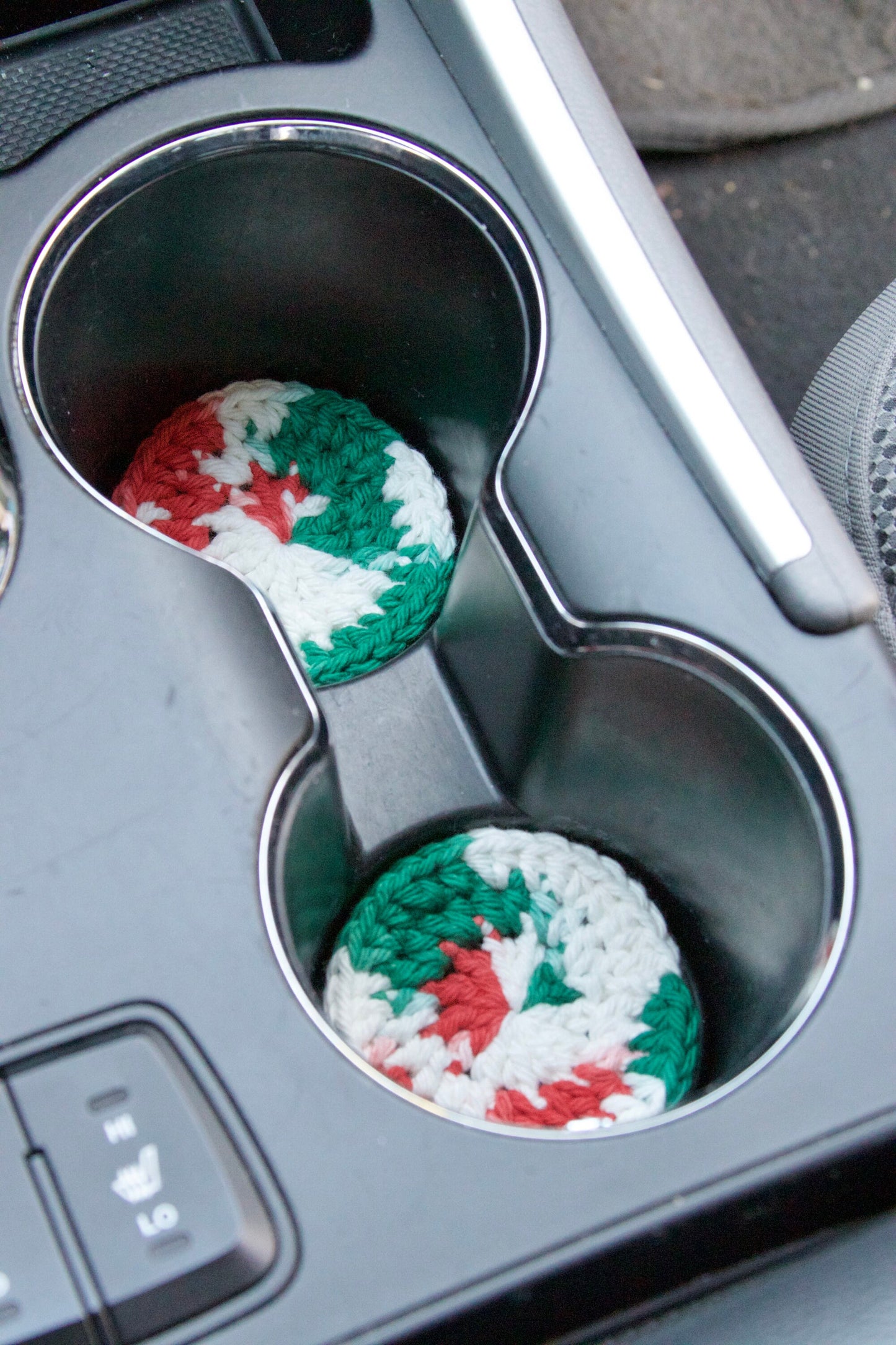 Crochet Christmas Car Coasters