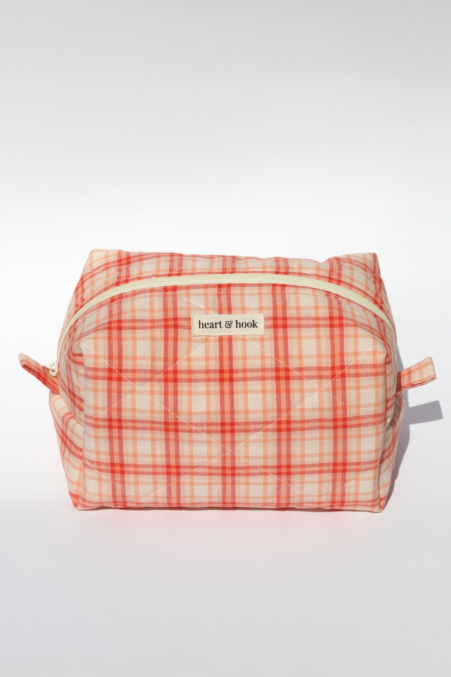 Marigold Plaid Makeup Bag