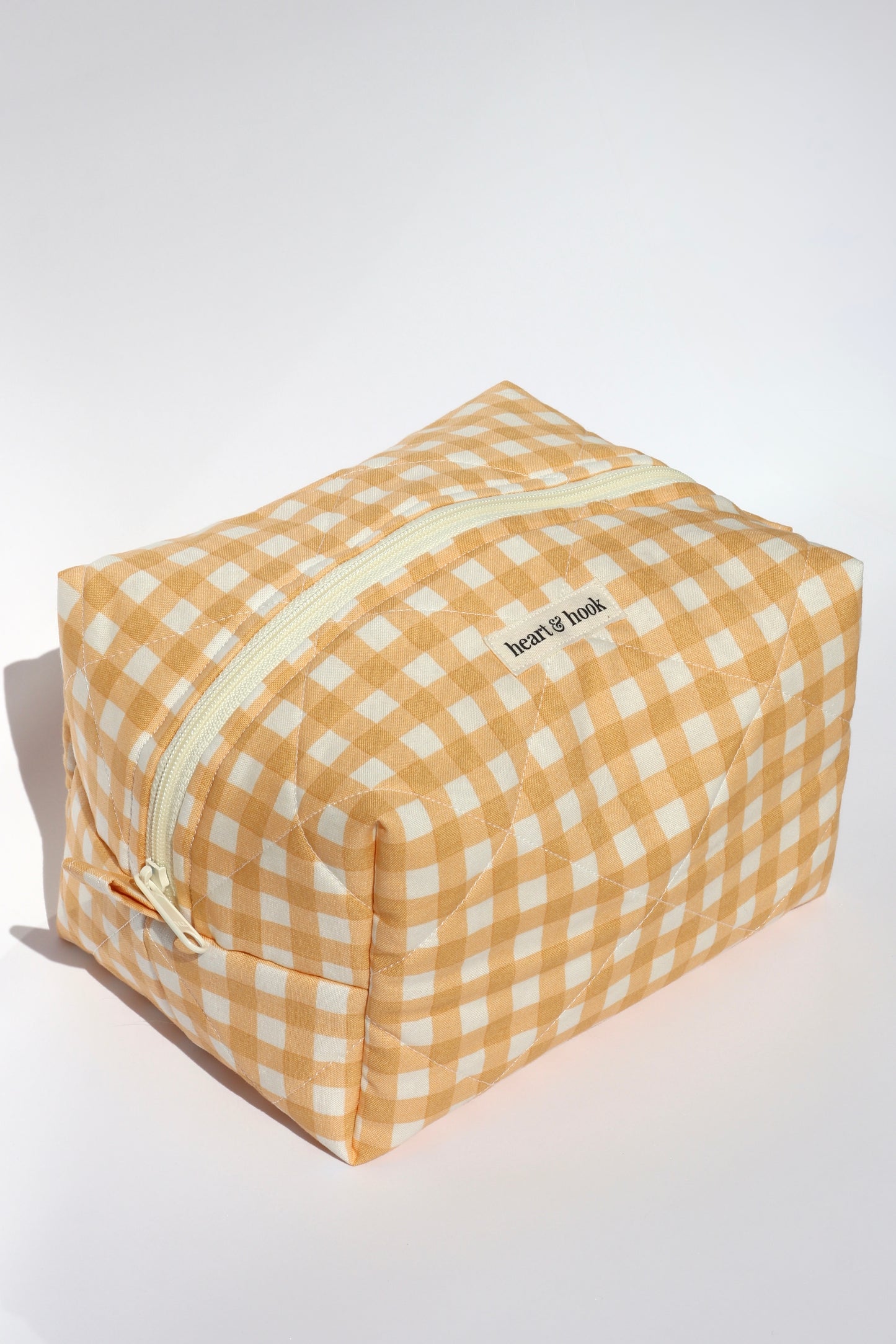 Honey Gingham Makeup Bag
