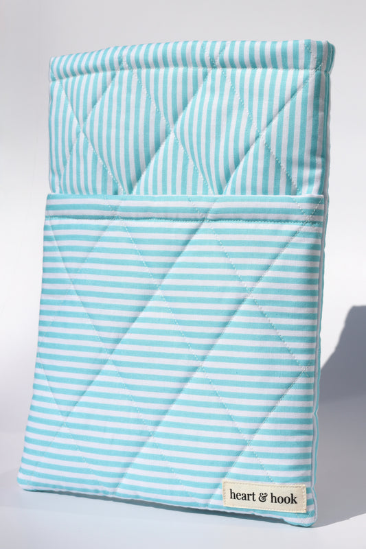 Seafoam Stripe E-Reader / Book Sleeve