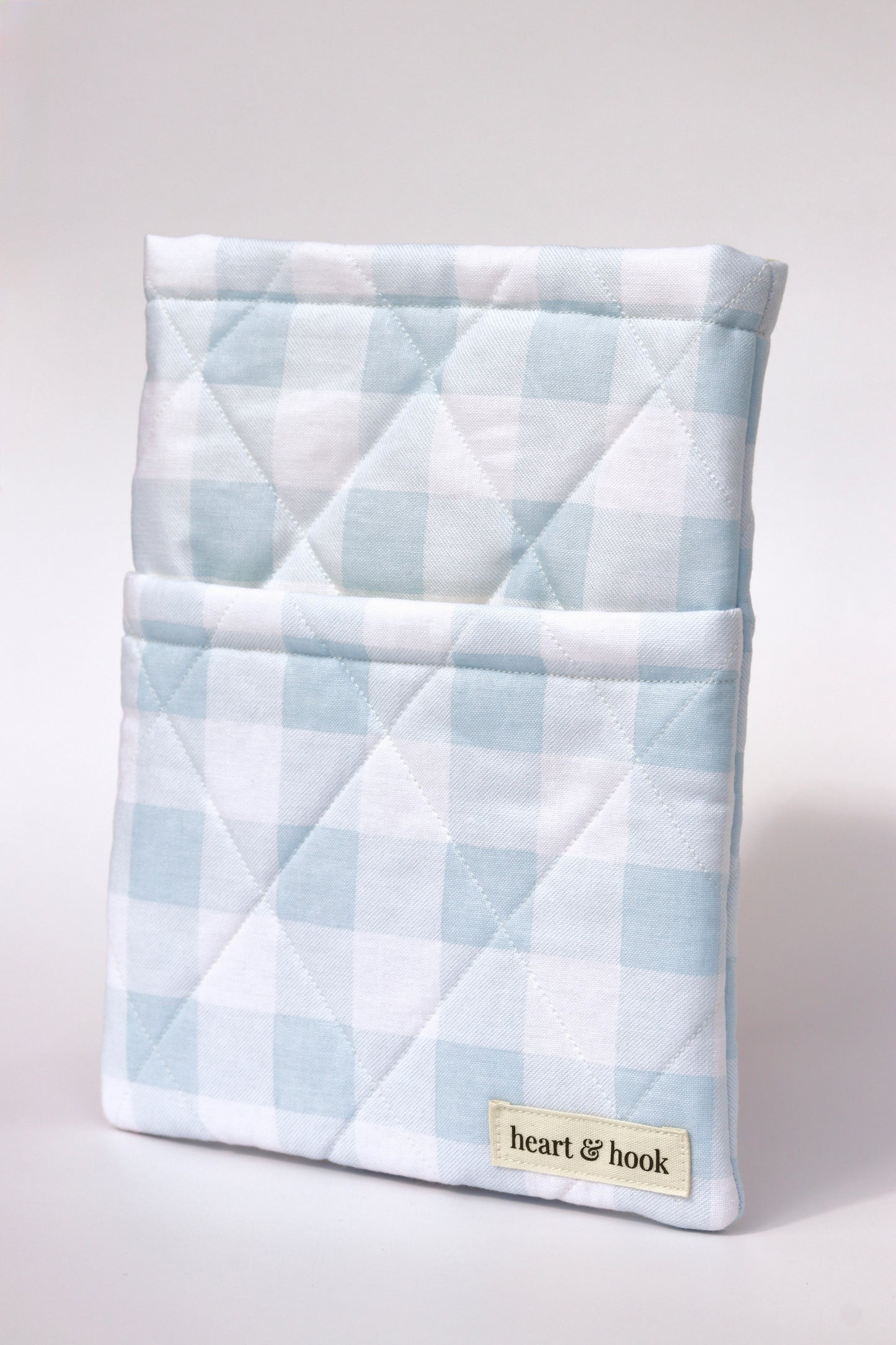 Blue Gingham E-Reader / Book Sleeve