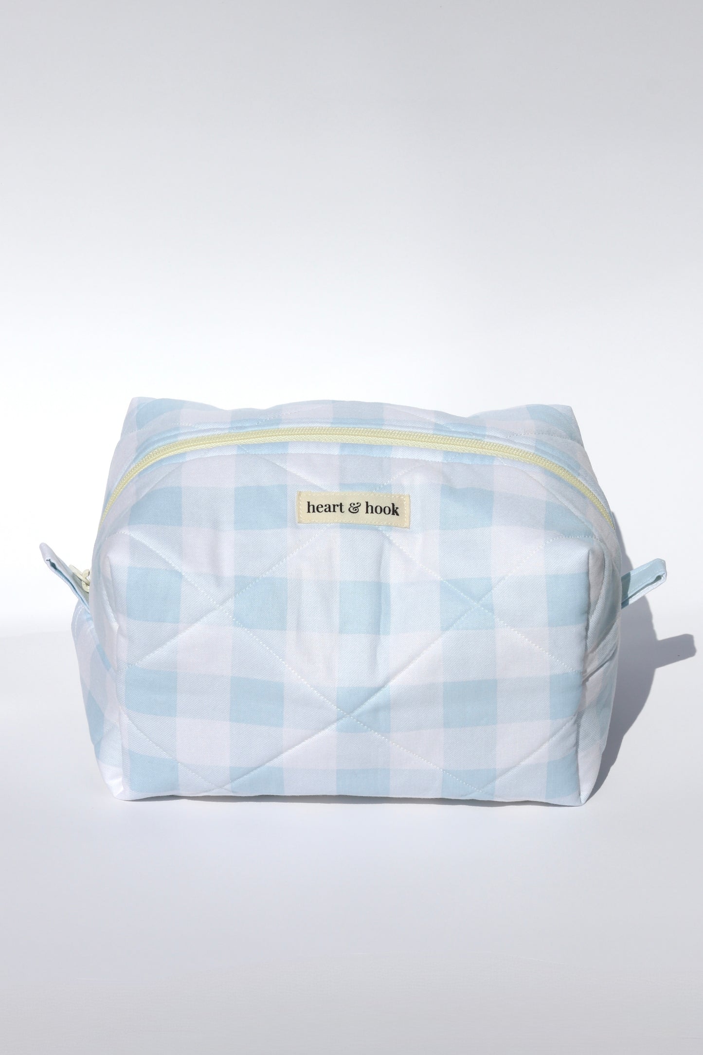 Blue Gingham Makeup Bag