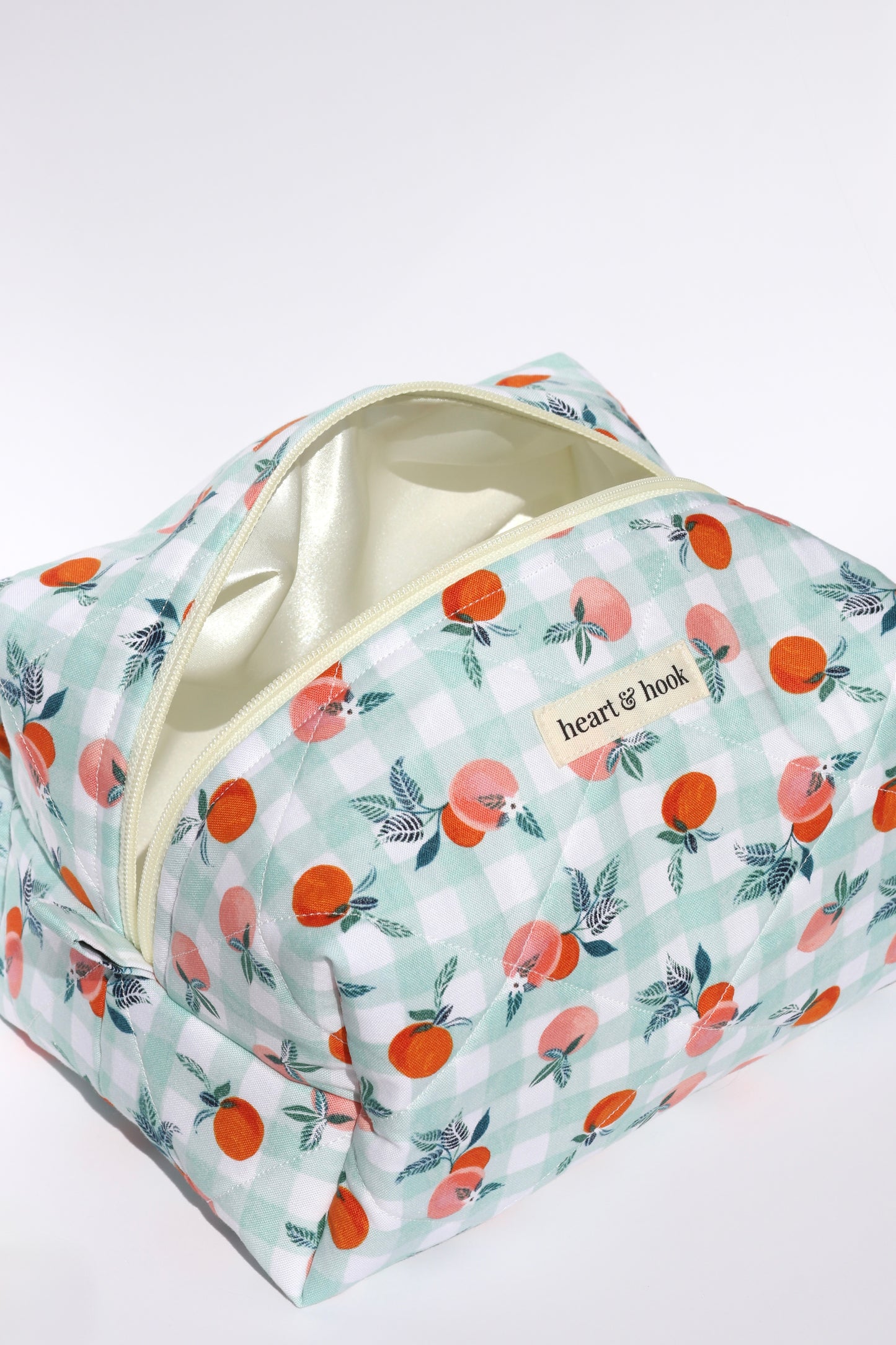 Peach Picnic Makeup Bag