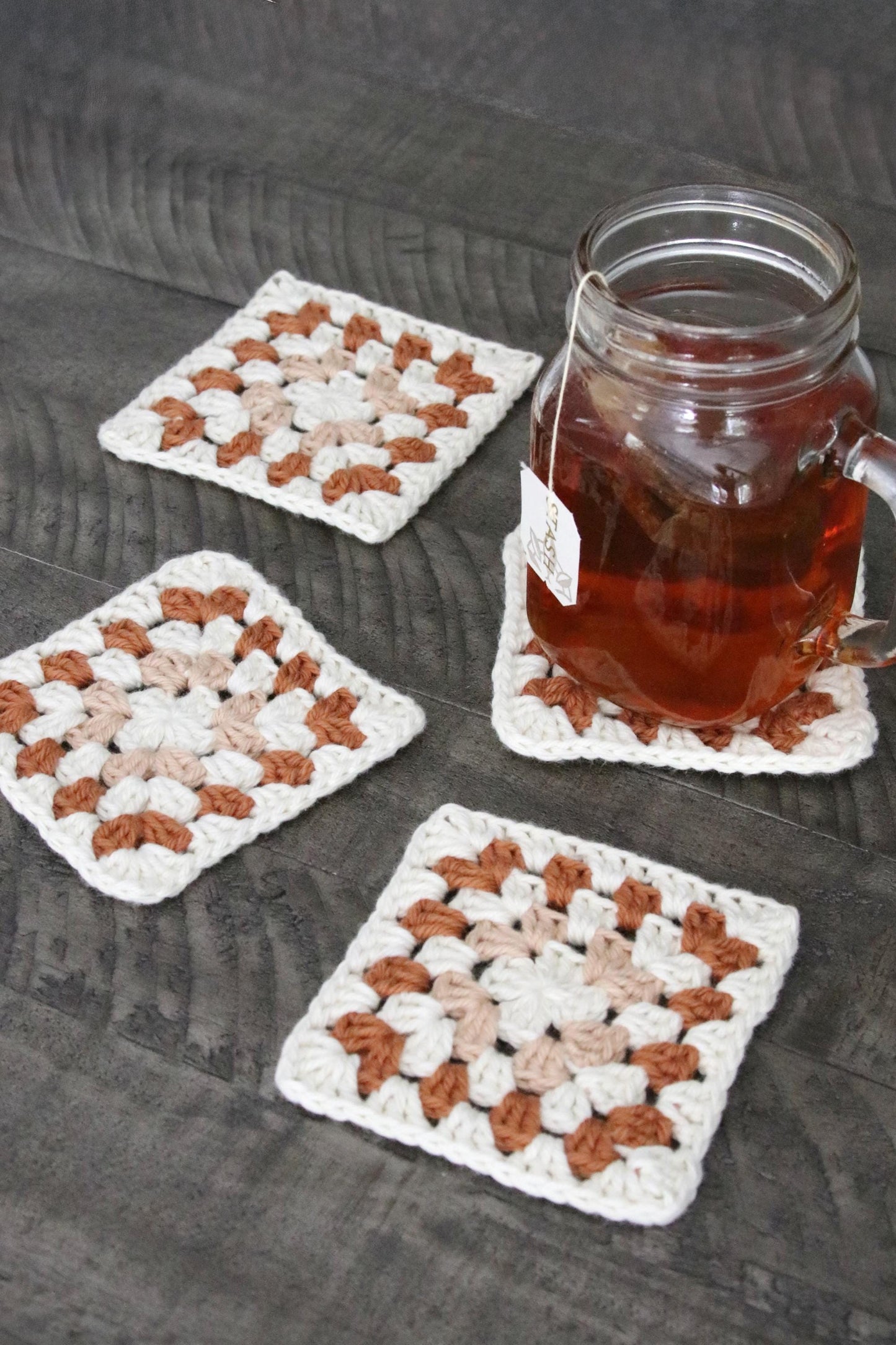 Crochet Granny Square Coasters
