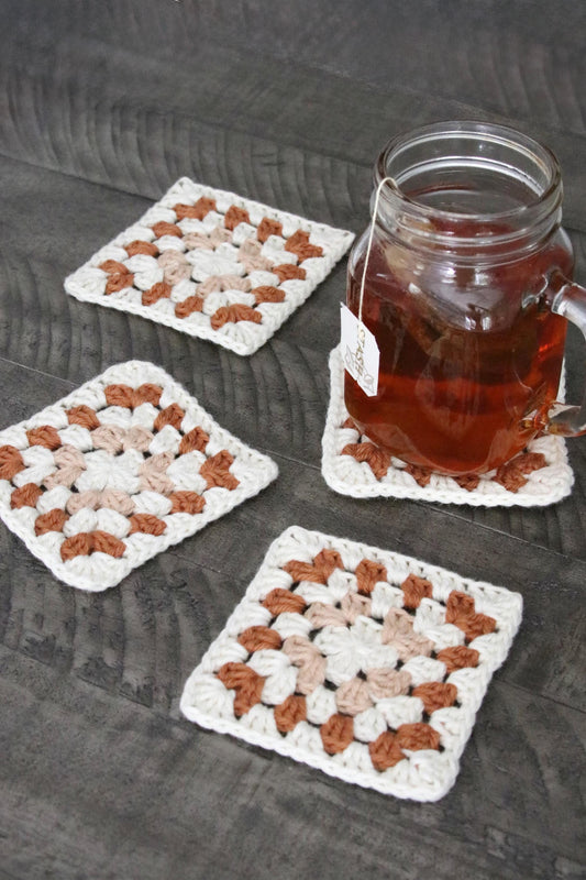 Crochet Granny Square Coasters