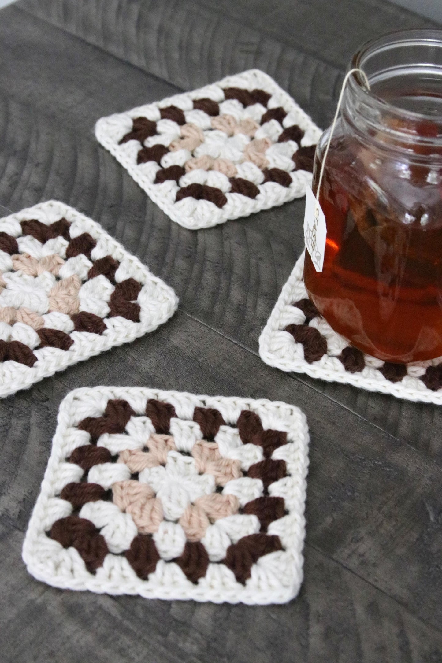 Crochet Granny Square Coasters