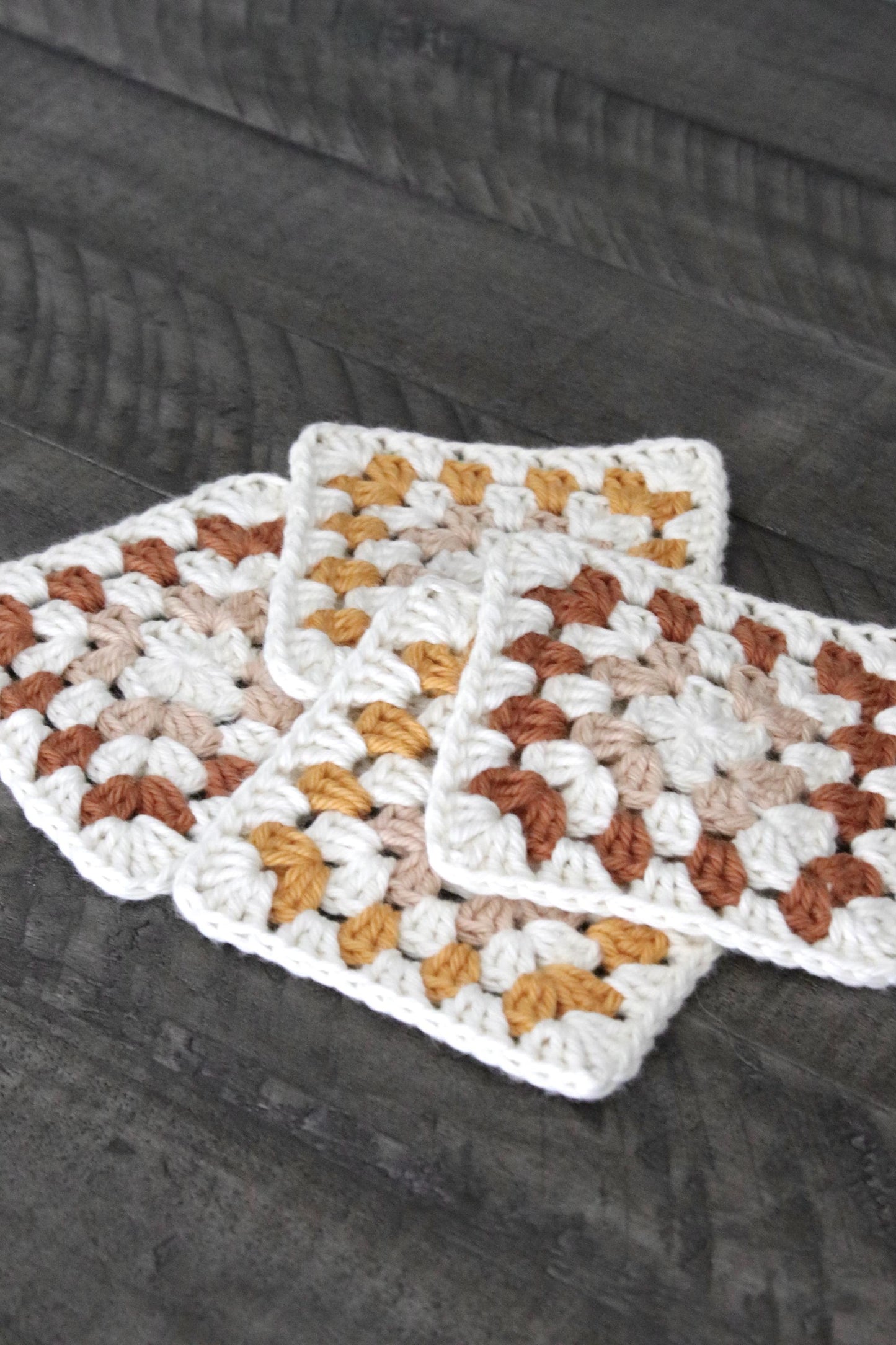 Crochet Granny Square Coasters