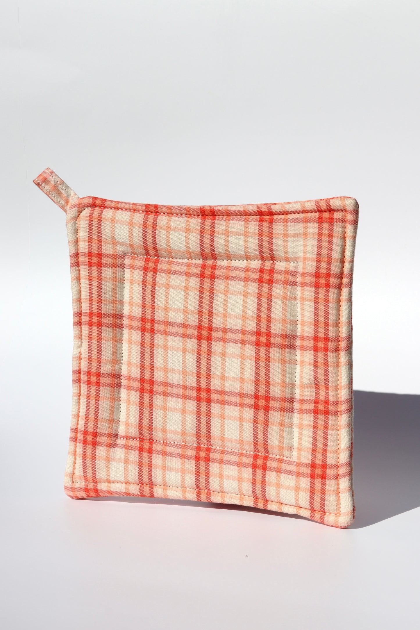 Marigold Plaid Potholder