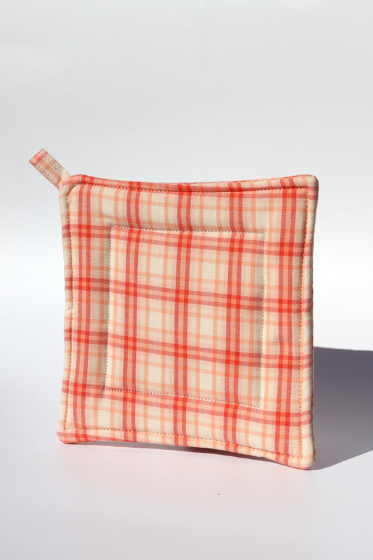 Marigold Plaid Potholder