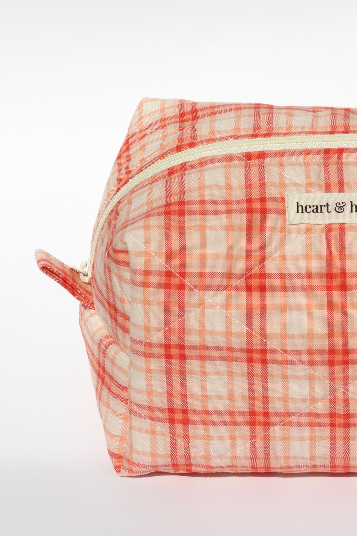 Marigold Plaid Makeup Bag