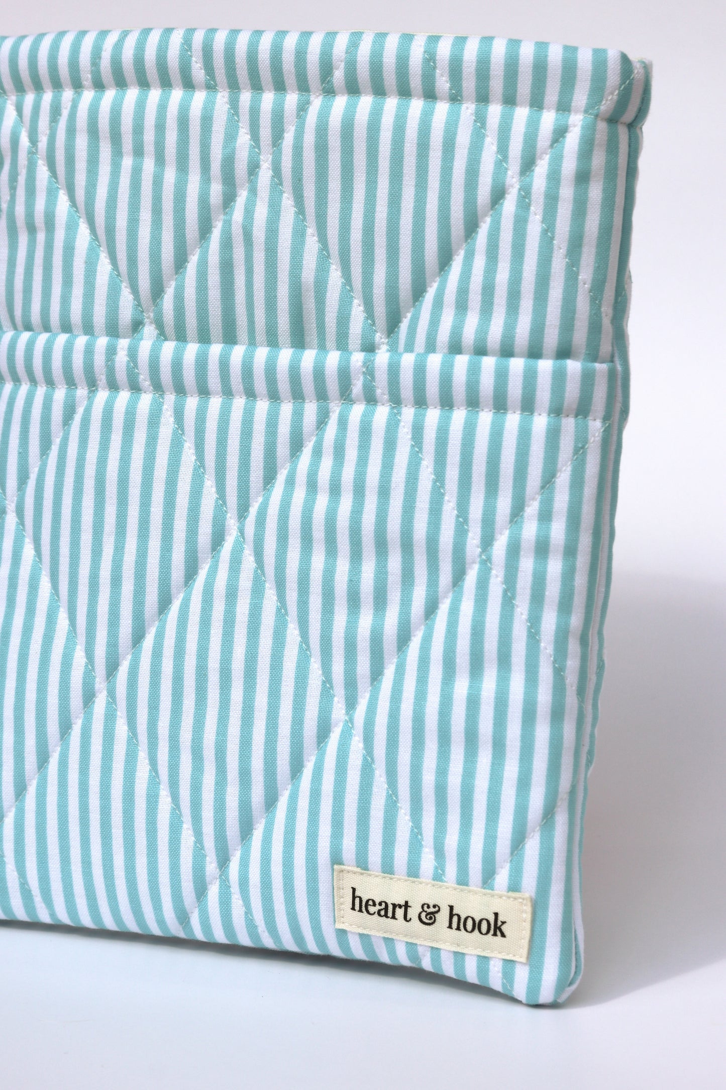 Seafoam Stripe E-Reader / Book Sleeve