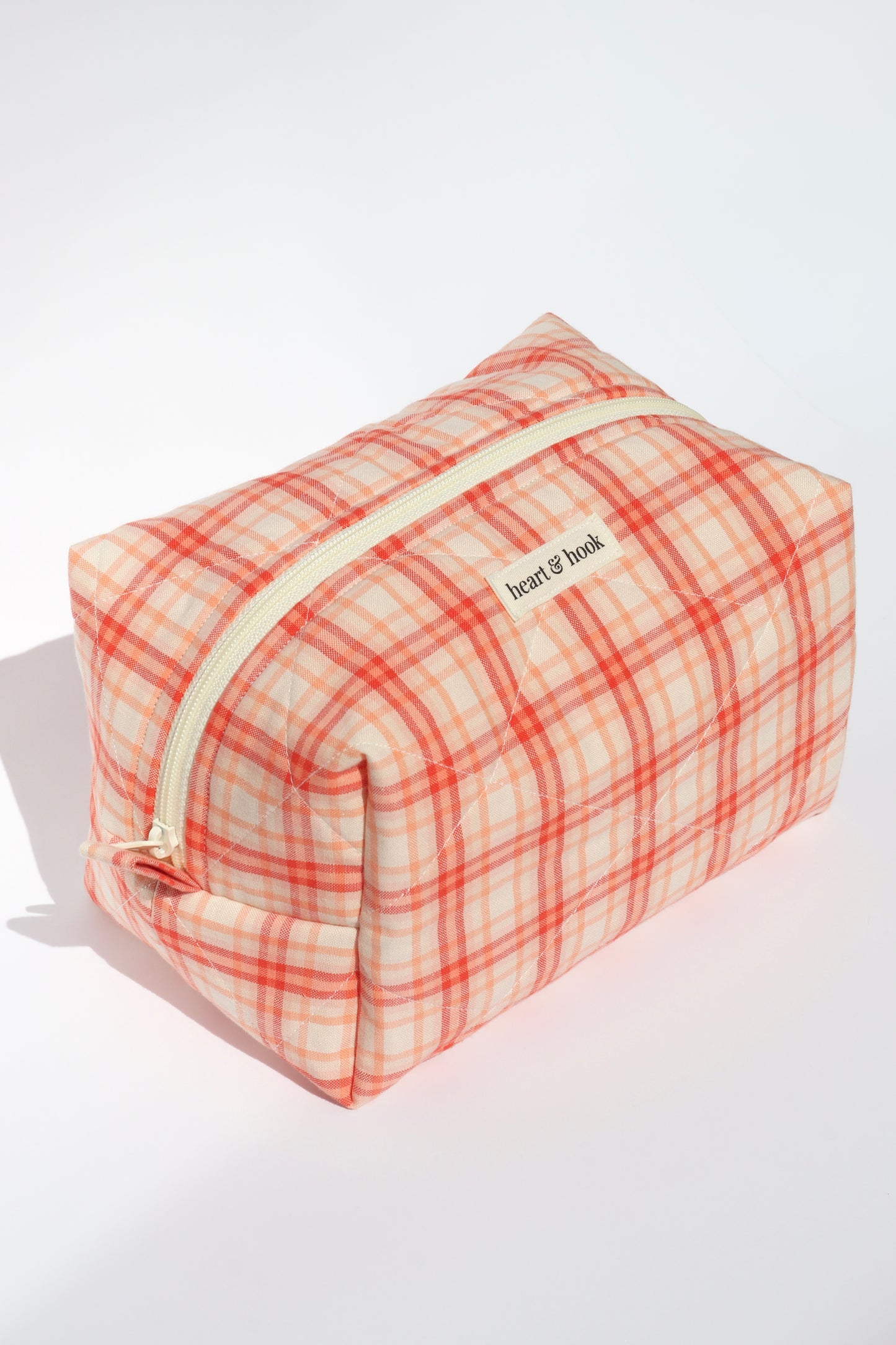 Marigold Plaid Makeup Bag