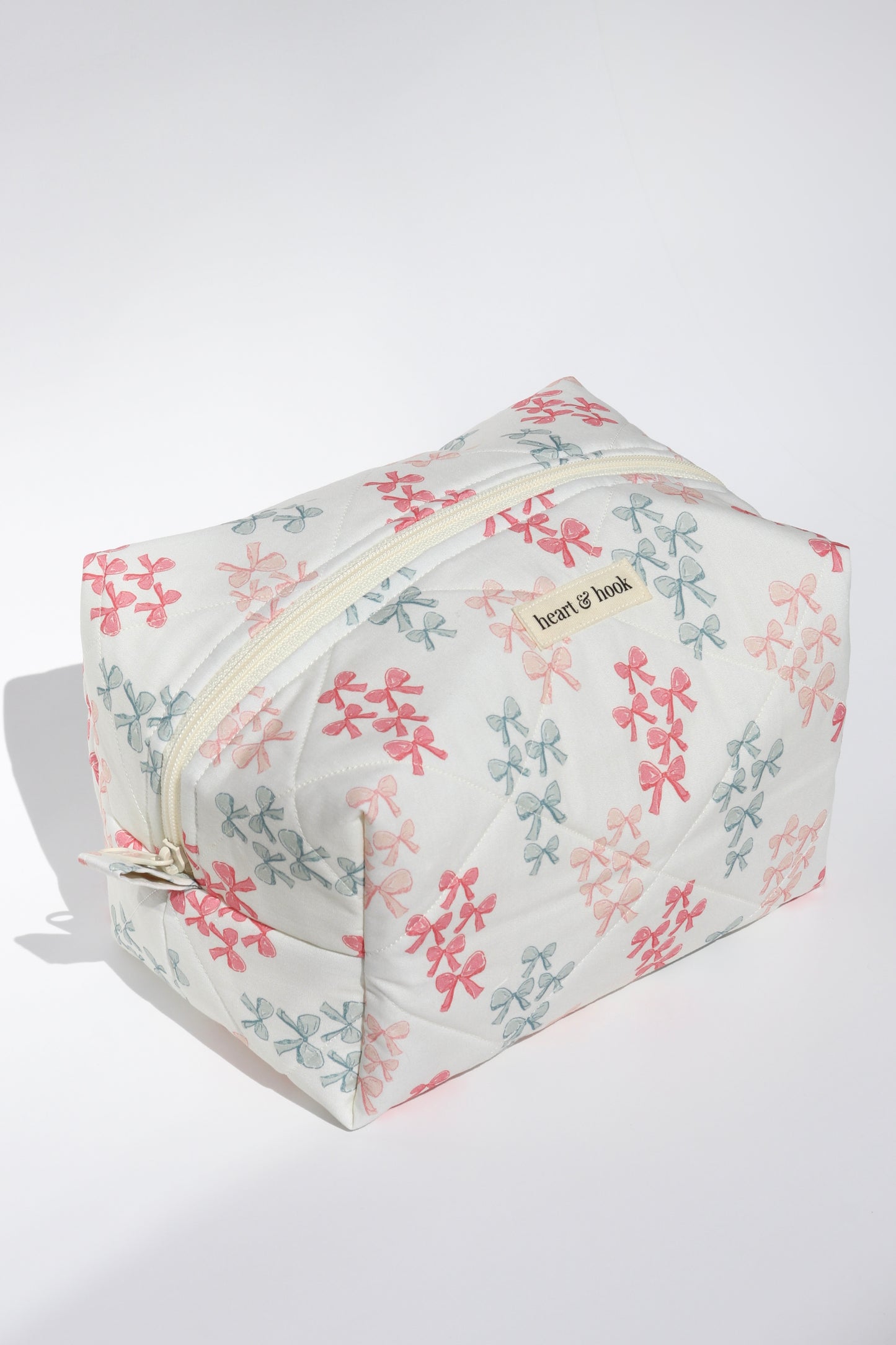 Blush & Blue Bows Makeup Bag