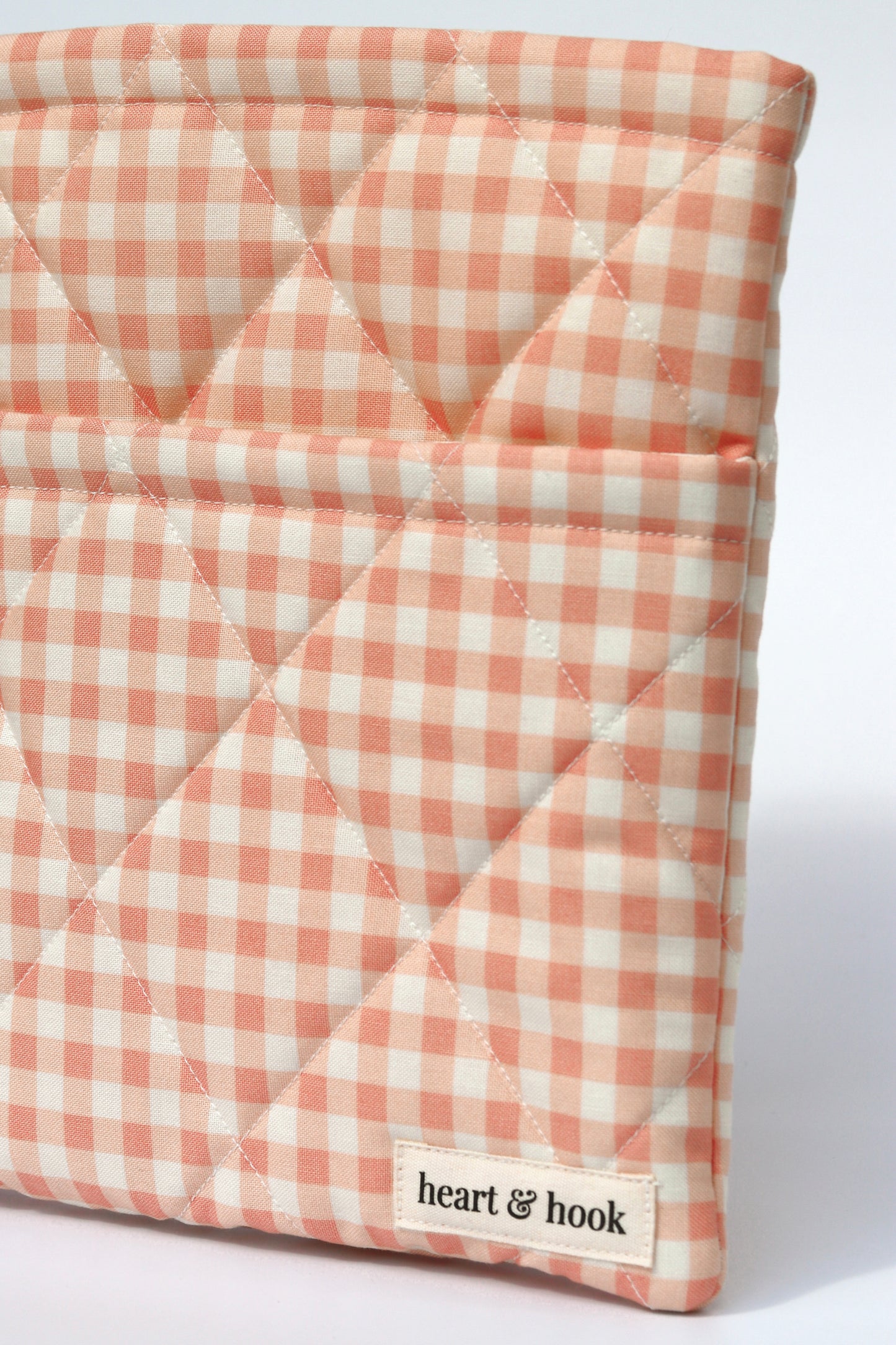 Dusty Pink Gingham E-Reader / Book Sleeve