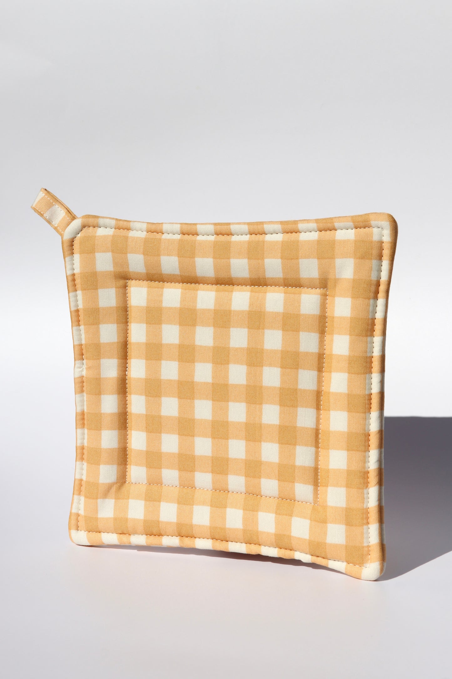 Honey Gingham Potholder