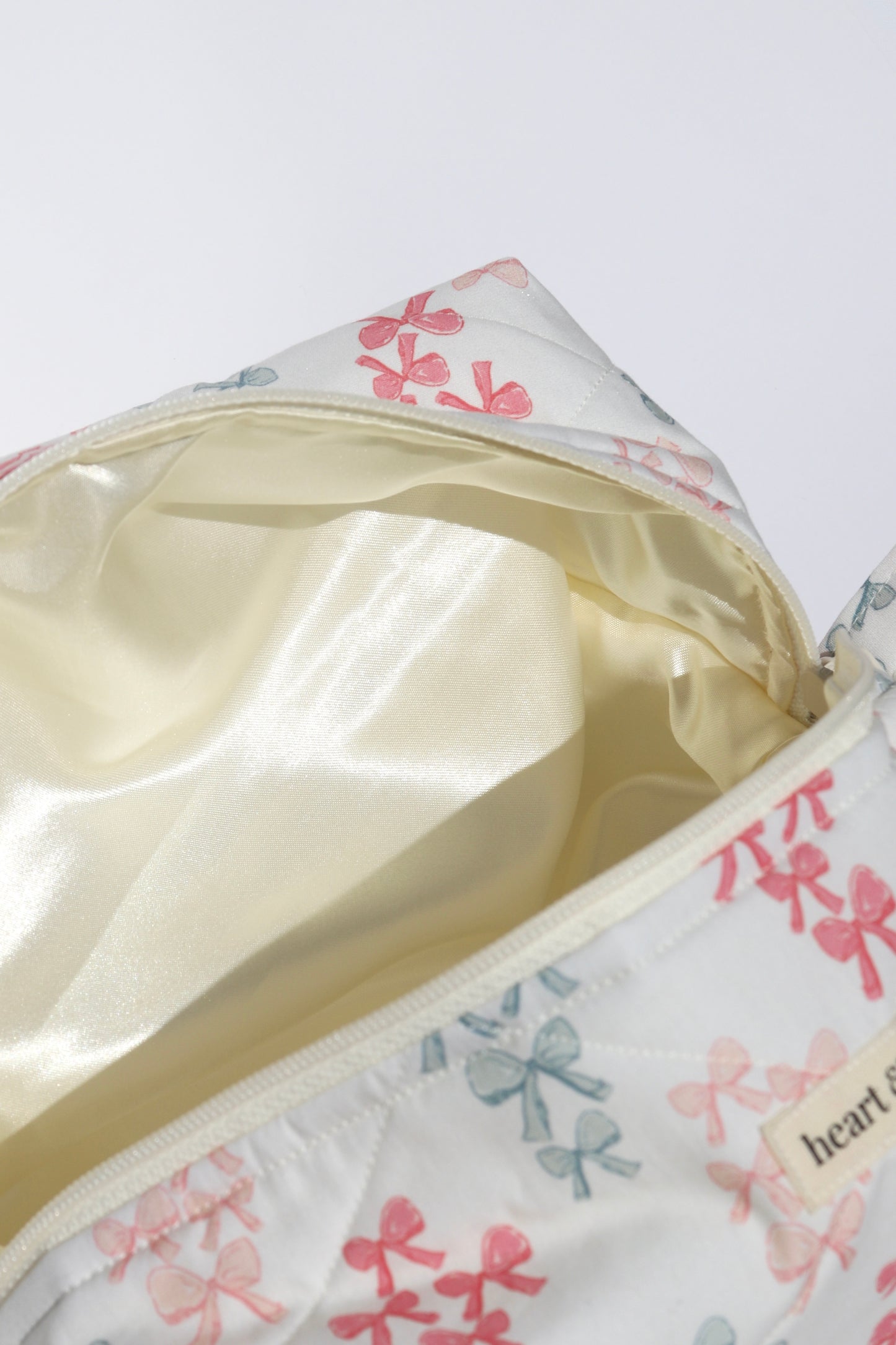 Blush & Blue Bows Makeup Bag