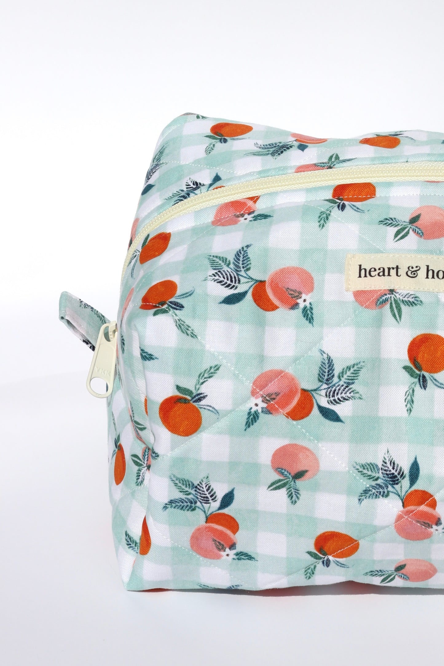 Peach Picnic Makeup Bag