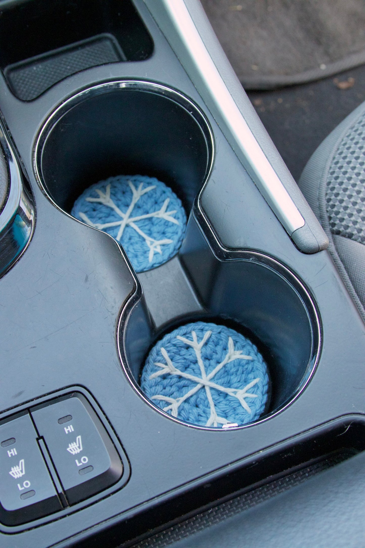 Crochet Snowflake Car Coasters