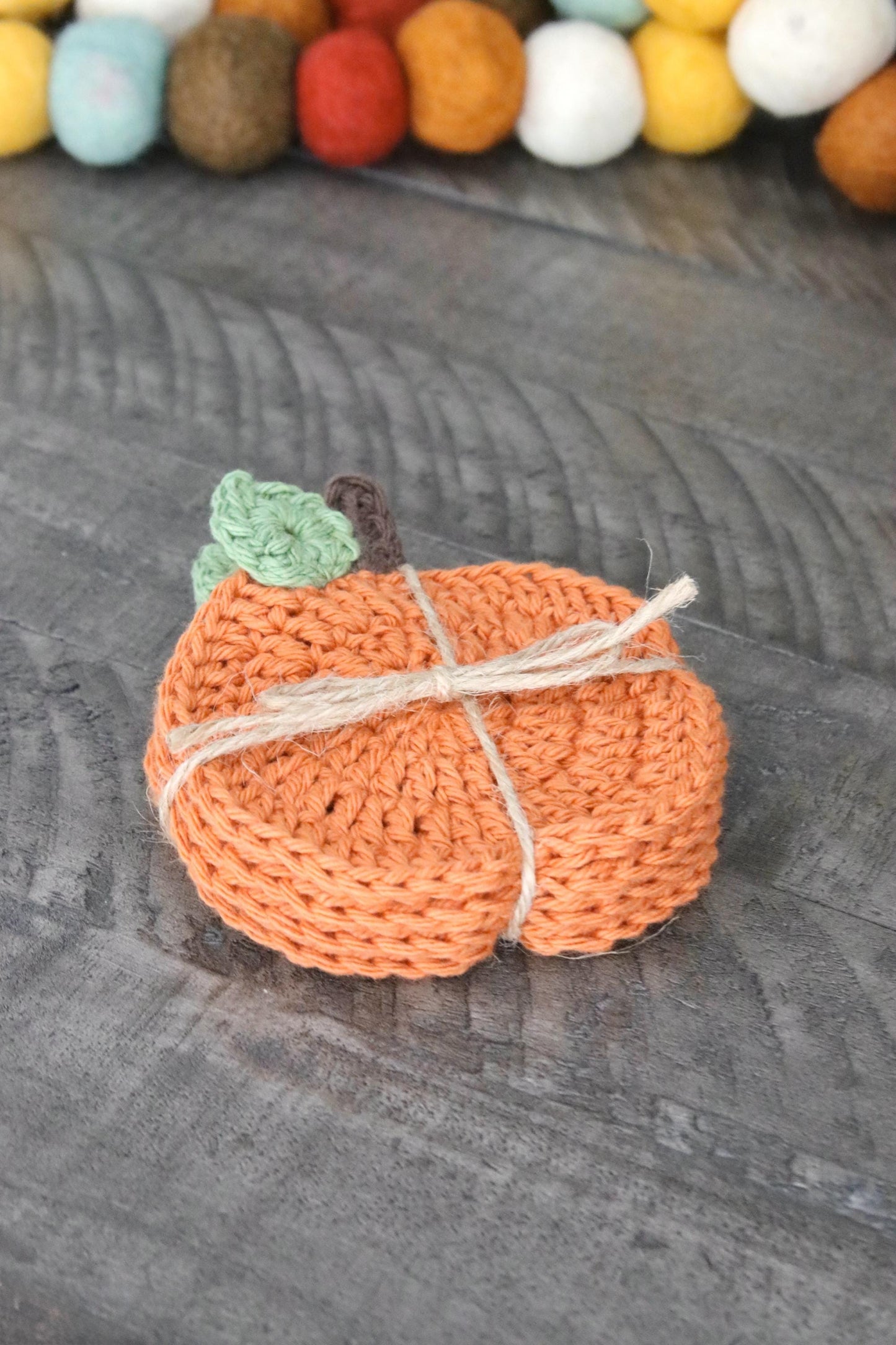 Crochet Pumpkin Coasters