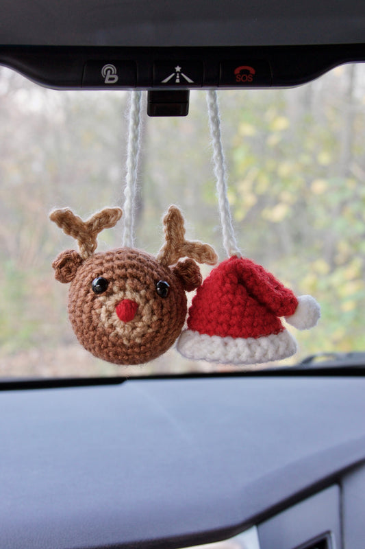 Crochet Christmas Car Charm