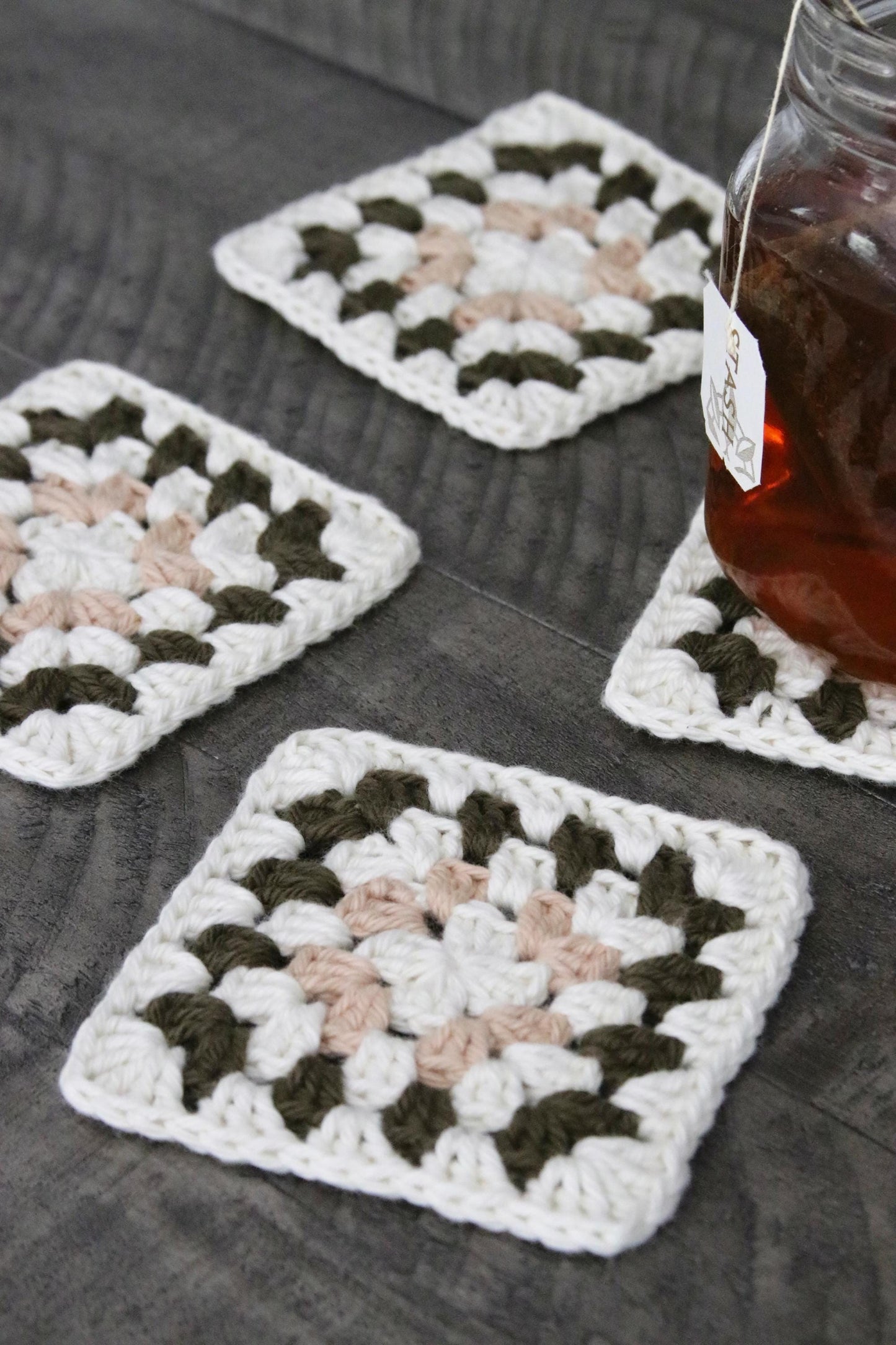 Crochet Granny Square Coasters